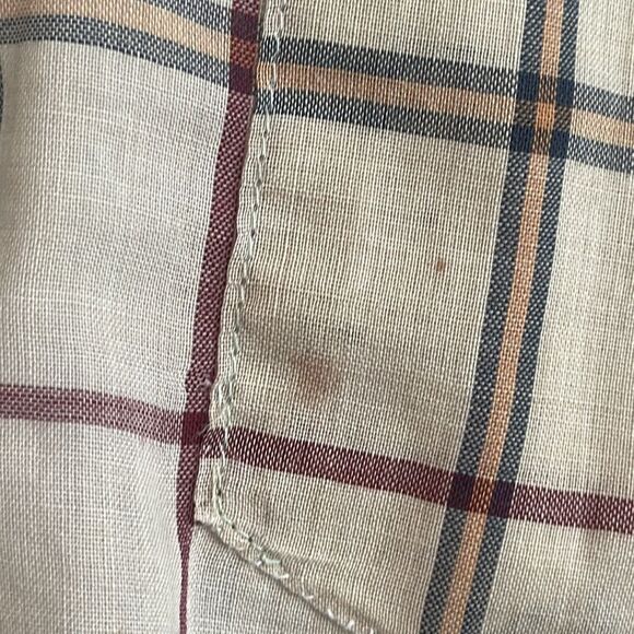 Vtg  60s/70s Towncraft Tan Plaid Polyester/Cotton Button Down Long Sleeve Shirt - Picture 4 of 8